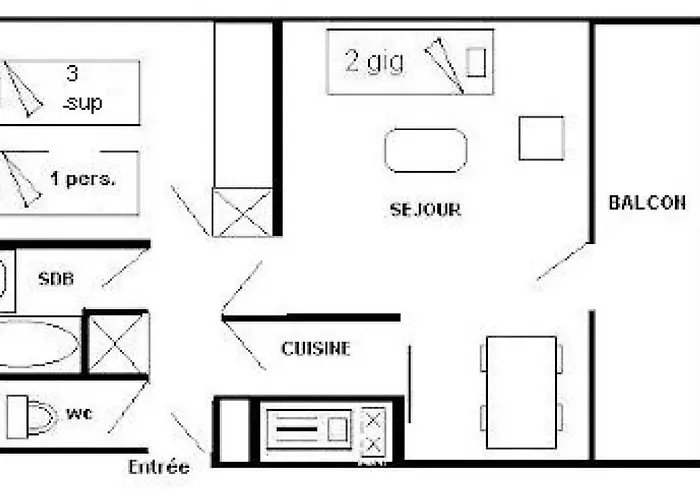 アパート Les Soldanelles - 2 Pieces 4/5 Pers - Les Soldanelles - 38sol - Plagne Villages Mae-8874 *